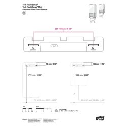 Tork PeakServe� Mini Dispenser Continuous� H�ndkl�deark, Hvid