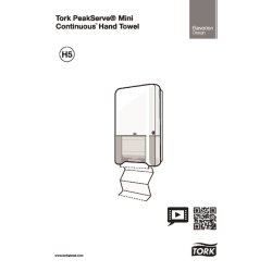 Tork PeakServe� Mini Dispenser Continuous� H�ndkl�deark, Sort