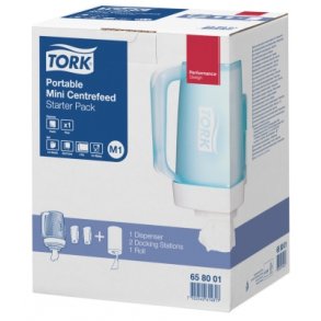 Tork Transportabel Mini Dispenser Hvid/Turkis M1