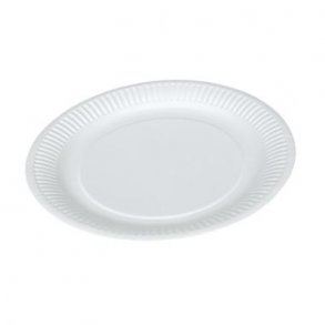 Paptallerken hvid 23 cm rund