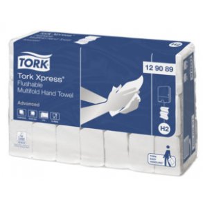 Tork Xpress Flushable Multifold Advanced Hndkldeark Hvid