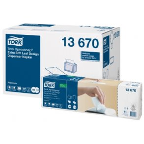 Tork Xpressnap Extra Soft Serviet med blad-motiv N4
