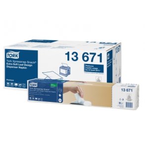 Tork Xpressnap Snack Extra Soft Serviet med bladmotiv N10